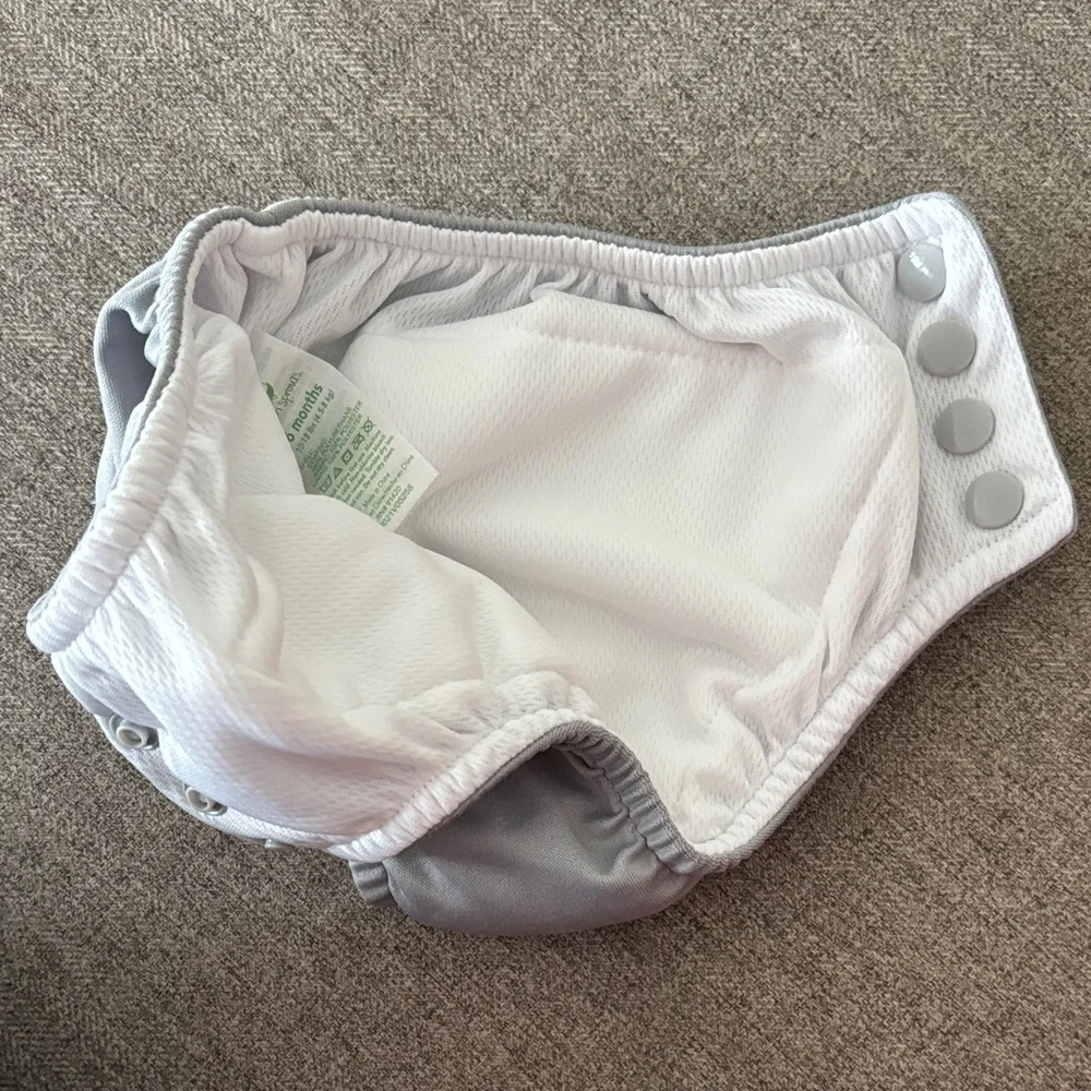 Reusable Diaper Cover - Light Gray